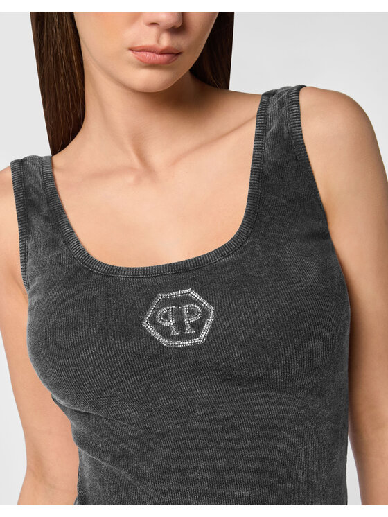 PHILIPP PLEIN PHILIPP PLEIN Tank top 27395 Beżowy