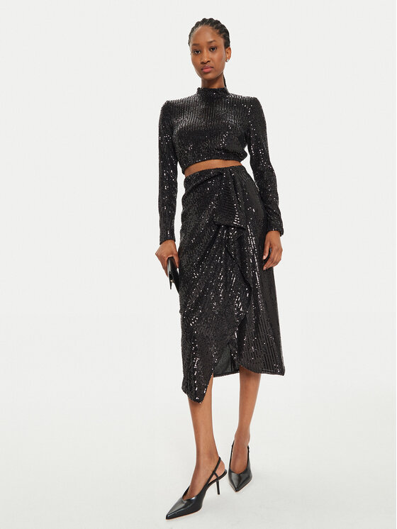 ViCOLO ViCOLO Gonna midi TS0404 Nero Regular Fit