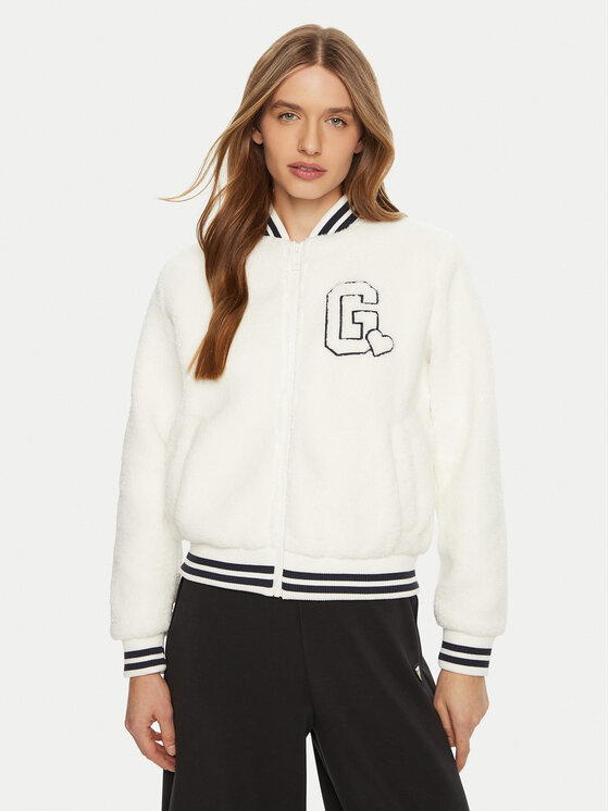 Guess Guess Bunda bomber V5RL06 KCPC2 Bílá Regular Fit
