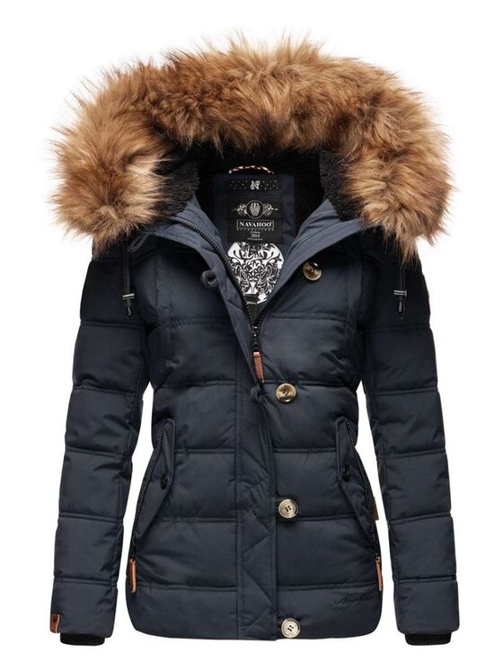 Navahoo Navahoo Kurtka zimowa Zoja Niebieski Casual Fit