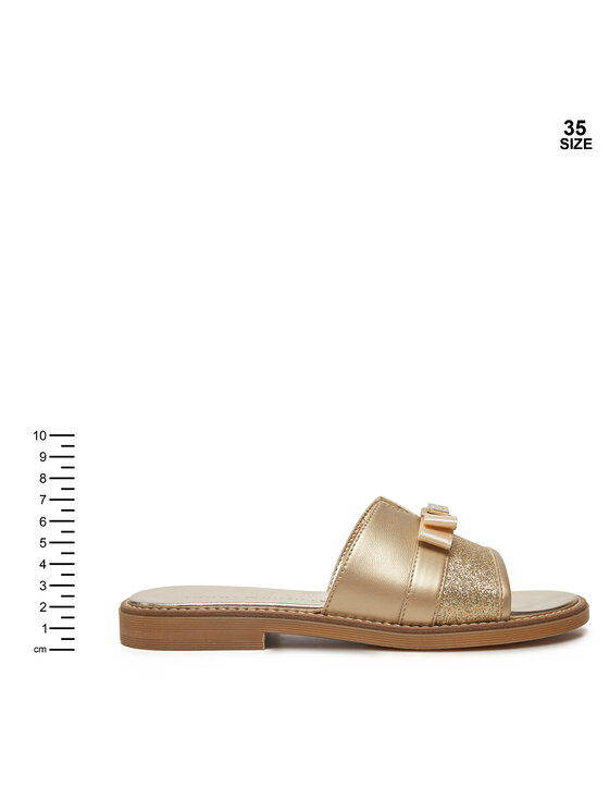 Tommy Hilfiger Tommy Hilfiger Klapki Sandal T4A2-33942-0572 S Złoty