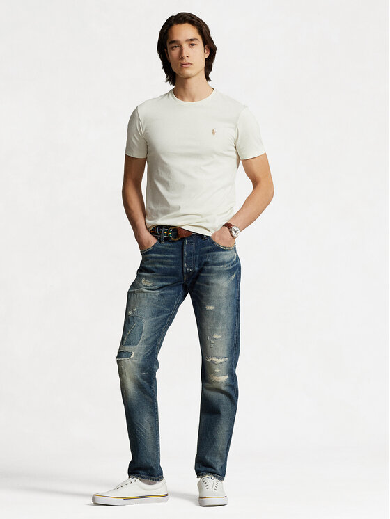 Polo Ralph Lauren Polo Ralph Lauren Póló 710671438350 Ekru Custom Slim Fit