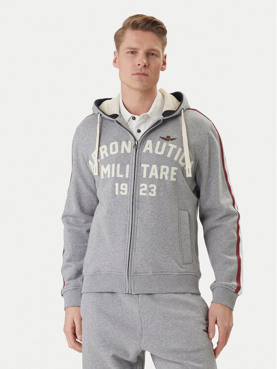 Aeronautica Militare Bluză 261FE2070UF00677 Gri Comfort Fit