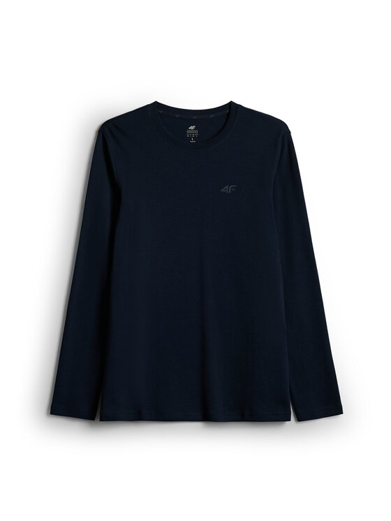 4F 4F Longsleeve ESSENTIAL Granatowy Slim Fit