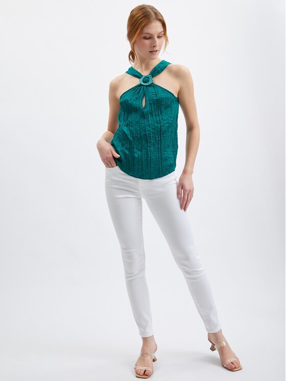 Orsay Orsay Bluzka 633022566000__36 Zielony Regular Fit