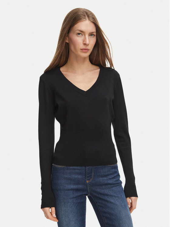 Fracomina Sweater FR26WT7001K50601 Fekete Regular Fit