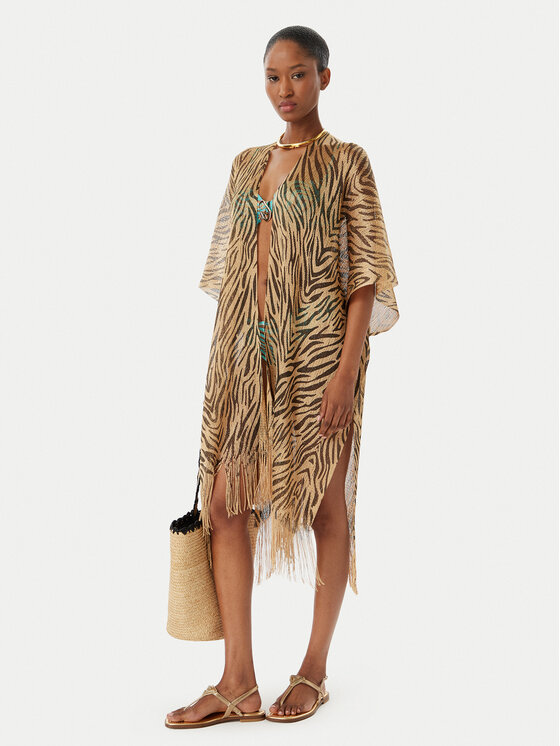 Selmark Selmark Kimono BC297 Złoty Relaxed Fit