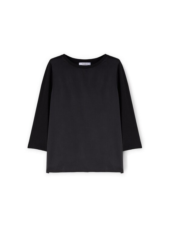 Motivi Motivi T-shirt G064W703440N033 Nero Regular Fit