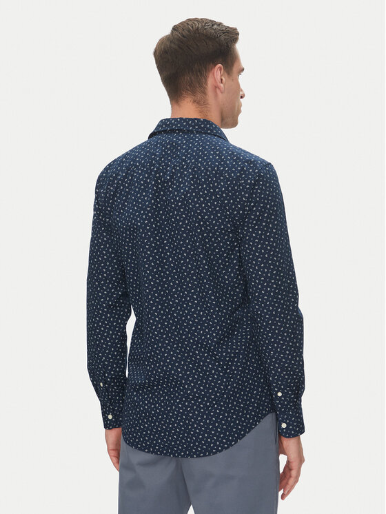 Tommy Hilfiger Tommy Hilfiger Košile MW0MW38559 Tmavomodrá Slim Fit