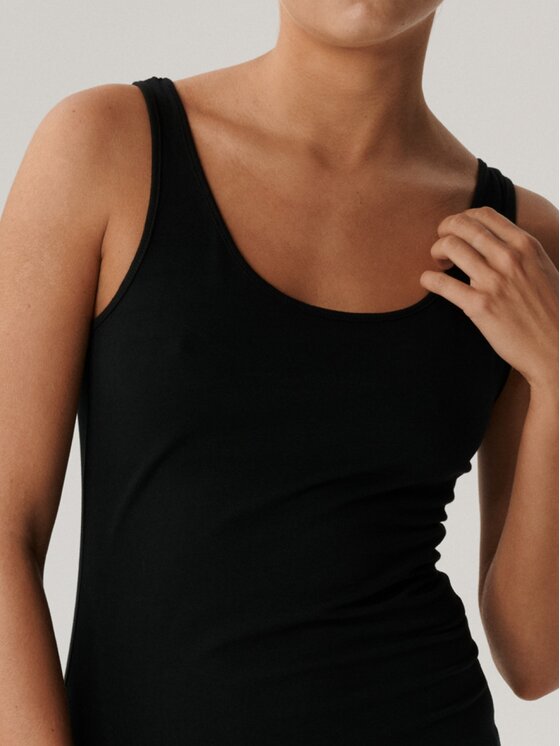 Atlantic Atlantic Top basic Czarny Regular Fit