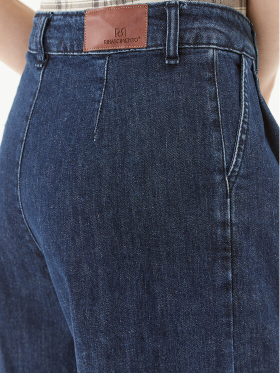 Rinascimento Rinascimento Jeansy CFC0115466003 Tmavomodrá Relaxed Fit