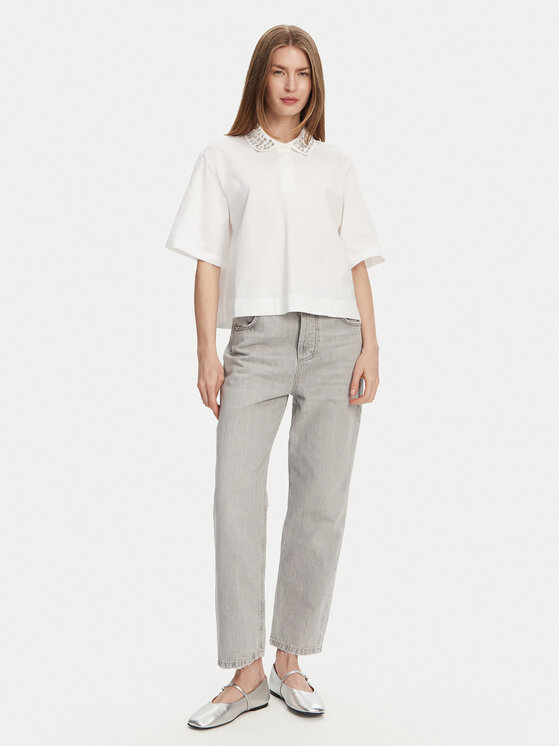 Marella Marella Pólóing Gonzaga 2513951014 Fehér Relaxed Fit