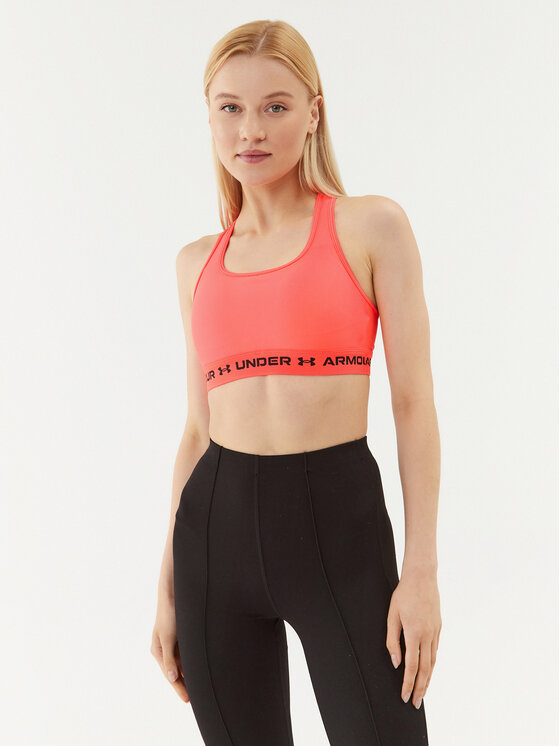 Under Armour Sporta krūšturis Ua Crossback Mid Bra 1361034 Sarkans Compression Fit