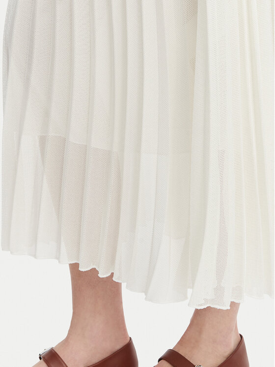 Marella Marella Πλισέ φούστα Gabbia 2613101085 Εκρού Regular Fit