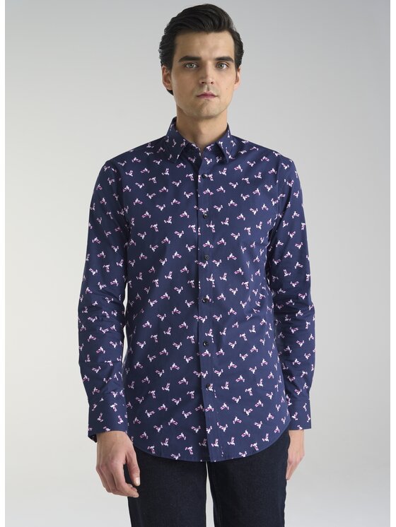 Pako Lorente Pako Lorente Koszula P24SF-1X-013 Granatowy Slim Fit