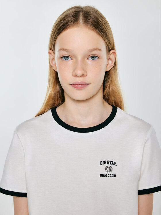 BIG STAR BIG STAR T-Shirt LILLIA Biały Basic Fit