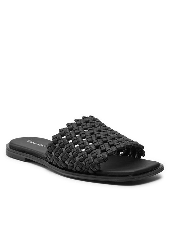 Calvin Klein Calvin Klein Şlapi Flat Slide Latt HW0HW02143 Negru