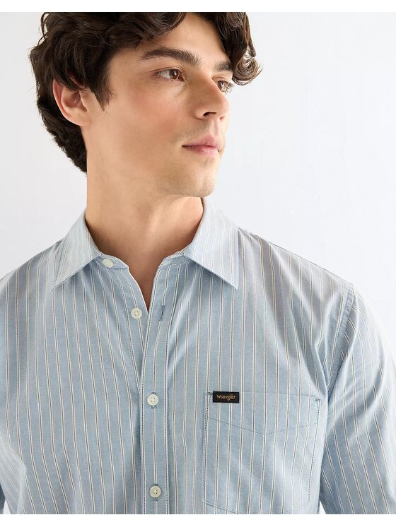 Wrangler Wrangler Camicia 1 PKT SHIRT Blu Regular Fit