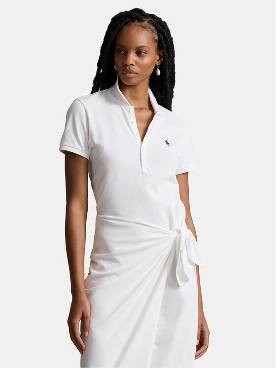 Polo Ralph Lauren Polo Ralph Lauren Haljina za svaki dan 211935605001 Bijela Slim Fit