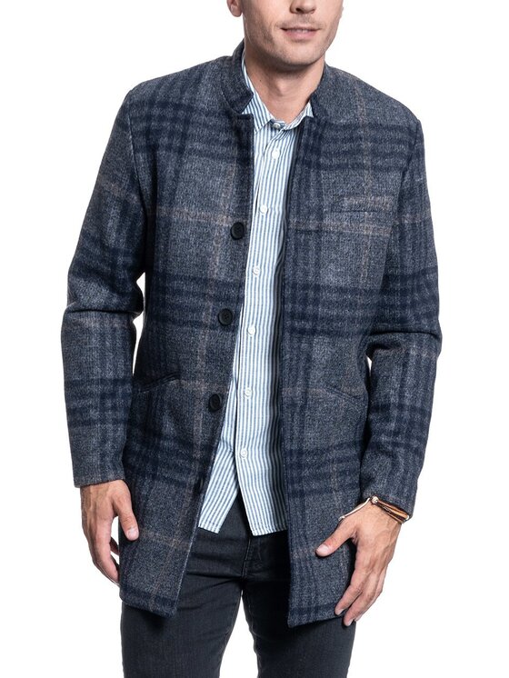 Only & Sons Only & Sons Cappotto ONSWILBURT CHECK COAT BOX Grigio Regular Fit