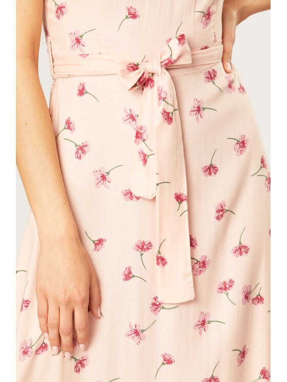 QUIOSQUE QUIOSQUE Sukienka codzienna PINK FRILL DRESS Różowy Regular Fit