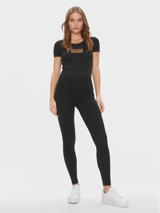 Guess Guess Tricou W4RI33 J1314 Negru Slim Fit