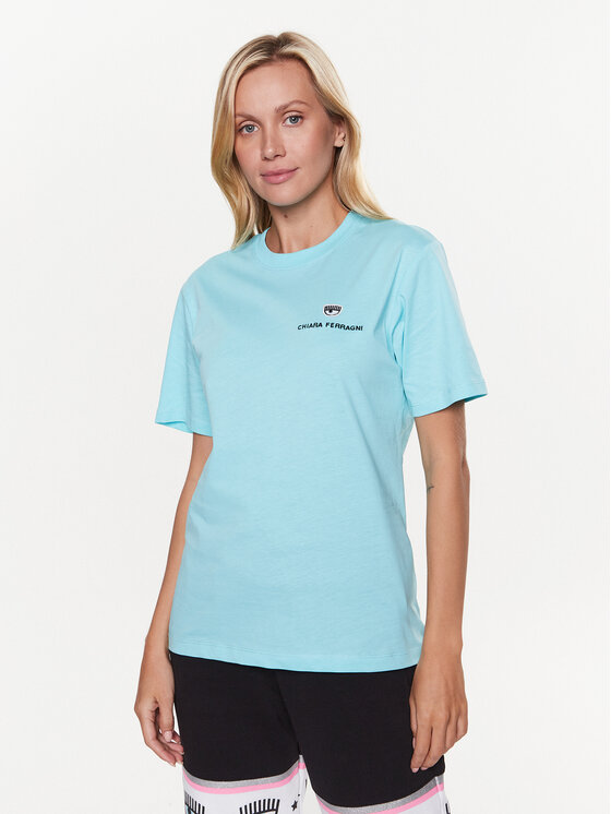 Chiara Ferragni Majica 74CBHT04 Modra Regular Fit