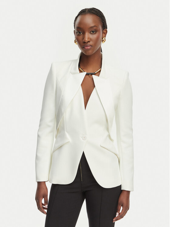 Elisabetta Franchi Elisabetta Franchi Sako GI-192-61E2-V490 Bílá Regular Fit