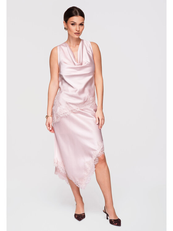 Ombre Ombre Bluzka OW-TS-E0030 Różowy jasny Loose Fit
