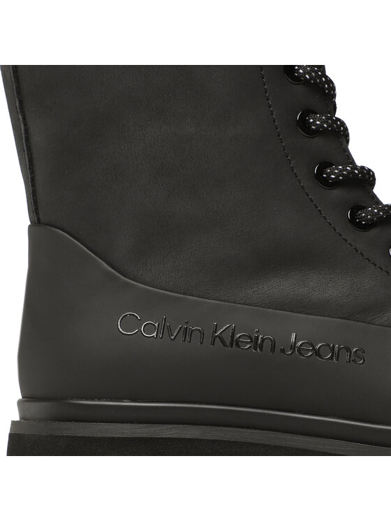 Calvin Klein Jeans Calvin Klein Jeans Μποτάκια Chunky Combat Laceup Boot Rub YW0YW01066 Μαύρο
