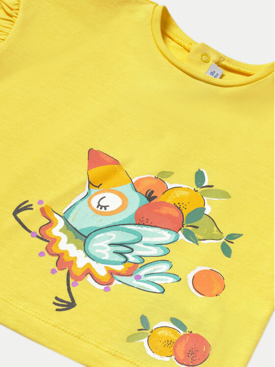 Mayoral Mayoral T-särk 1048 Kollane Regular Fit