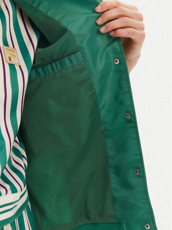 Fila Fila Куртка бомбер Leme FAW0999 Зелений Oversize