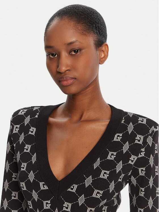 Gaudi Gaudi Rochie tricotată 521FD13005 Negru Regular Fit