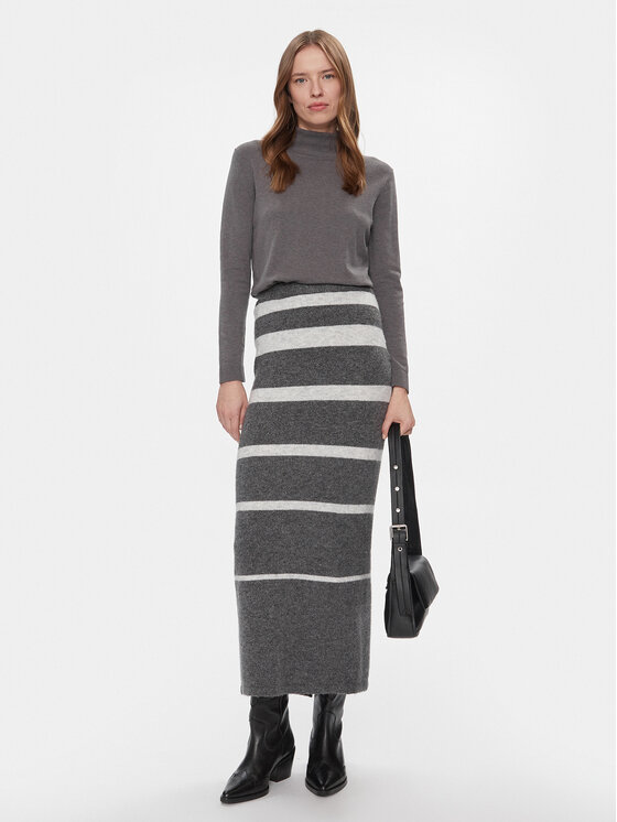 Pieces Pieces Φούστα pencil 17143482 Γκρι Regular Fit