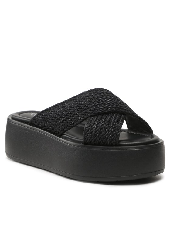 Calvin Klein Șlapi Bubble Slide – Woven HW0HW01468 Negru Bubble imagine noua