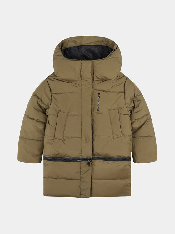 Karl Lagerfeld Kids Karl Lagerfeld Kids Μπουφάν χειμωνιάτικο Z16167 D Χακί Regular Fit