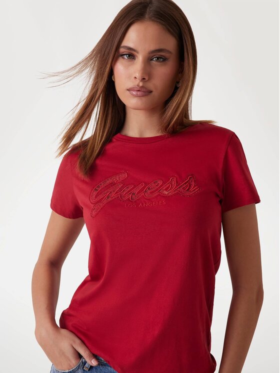 Guess Guess T-Shirt 171123 Czerwony Classic Fit