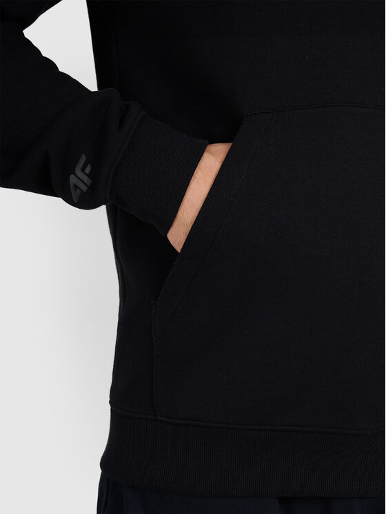 4F 4F Bluza EASY WEAR Czarny Regular Fit