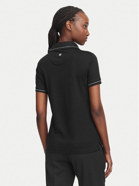 Beverly Hills Polo Club Beverly Hills Polo Club Тениска с яка и копчета L2601-HR Черен Regular Fit