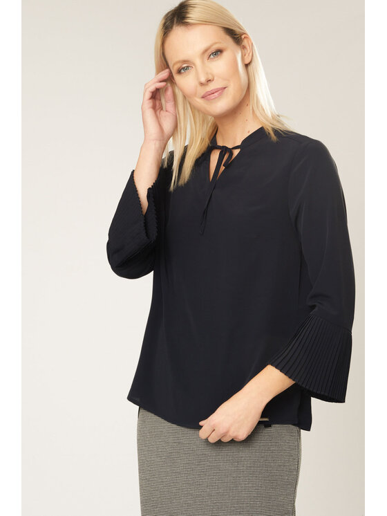 QUIOSQUE QUIOSQUE Blúzka ADELA SHIRT Tmavomodrá Regular Fit