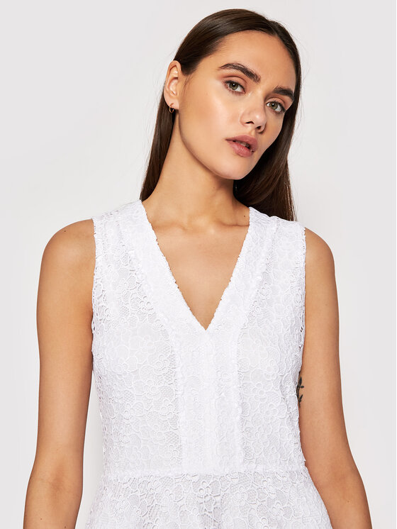 MICHAEL Michael Kors MICHAEL Michael Kors Cocktail obleka MS1803Y1D0 Bela Regular Fit