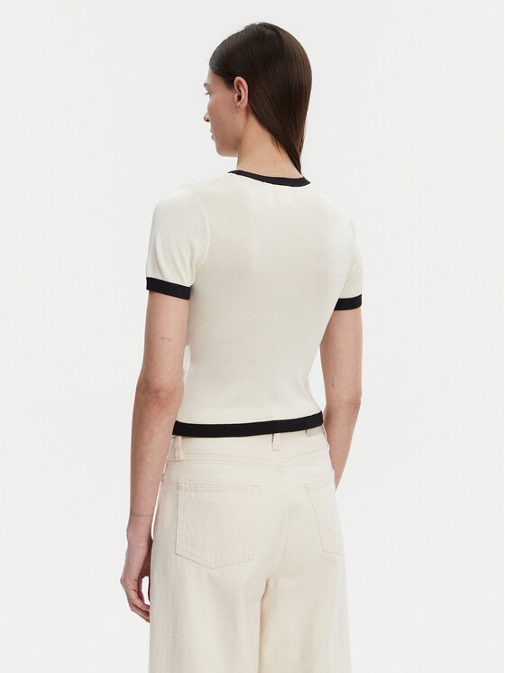 adidas adidas Футболка Knitted 3-Stripes JJ0961 Бежевий Slim Fit