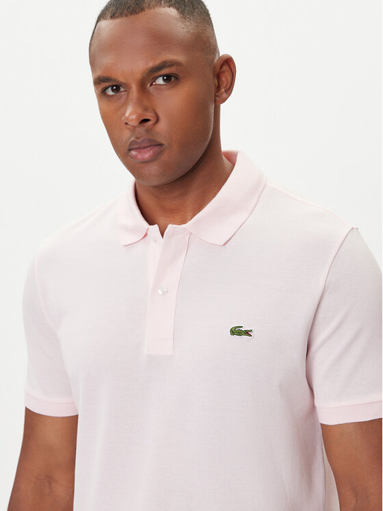 Lacoste Lacoste Тениска с яка и копчета PH4012 Розов Slim Fit