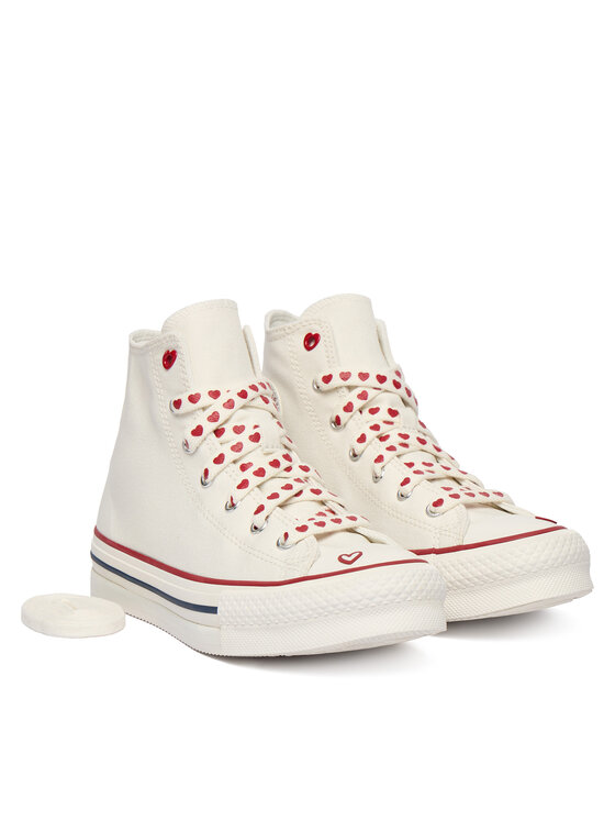 Converse Converse Trampki Chuck Taylor All Star Lift Platform Hearts A19062C Écru