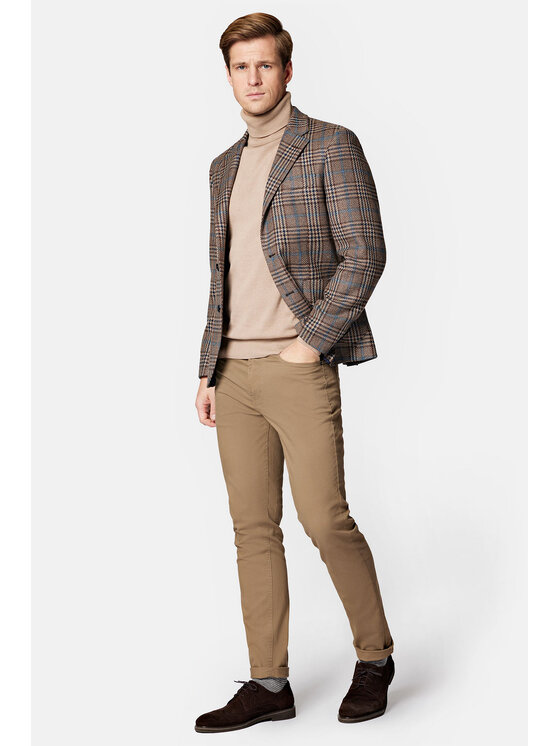 Lancerto Lancerto Marynarka Ellada MA099223000004 Beżowy Slim Fit