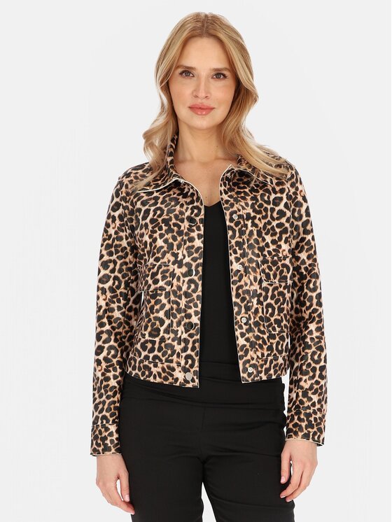 Perso Perso Kurtka damska BLE252669F Beżowy Regular Fit