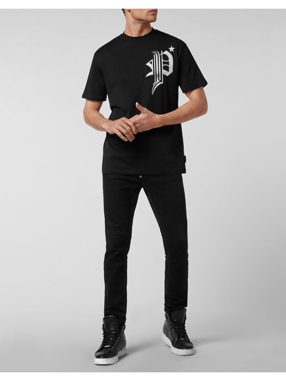 PHILIPP PLEIN PHILIPP PLEIN Tričko 247 Čierna Regular Fit
