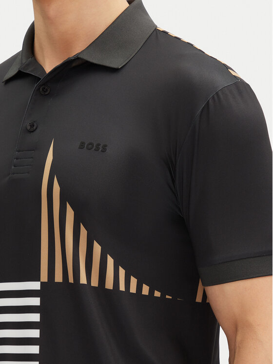 BOSS BOSS Polo majica Paddy Striped C1 50539506 Črna Regular Fit