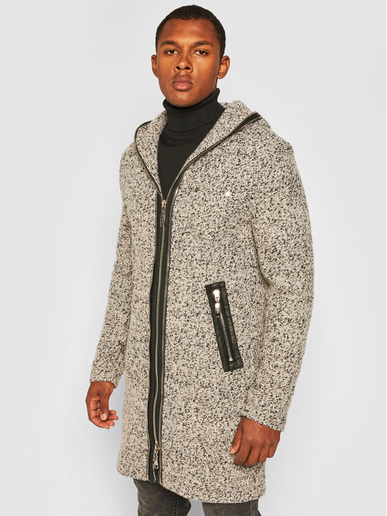 Rage Age Rage Age Płaszcz wełniany Cold Blood M3 Szary Regular Fit