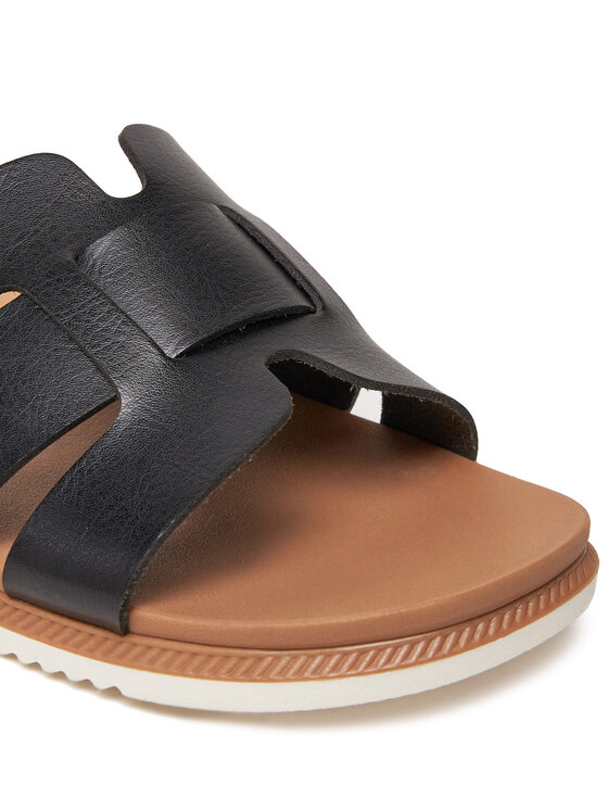 Skechers Skechers Klapki BOBS Desert Kiss Low-Peak Look 114707/BLK Czarny